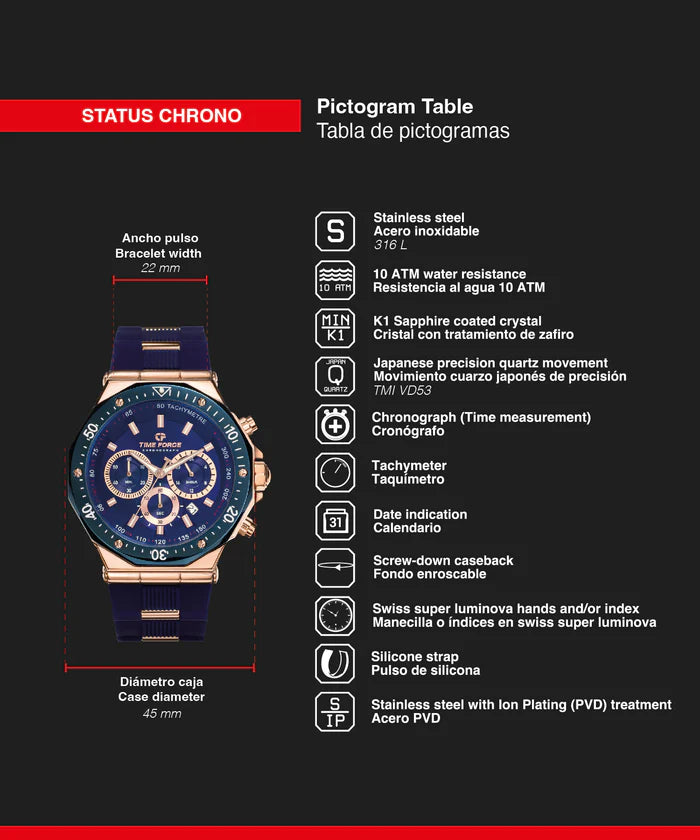 Time Force Status Chrono TF5025MRB-03