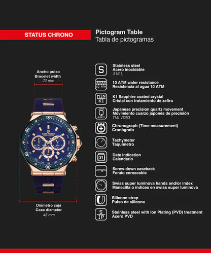 Time Force Status Chrono TF5025MRB-03